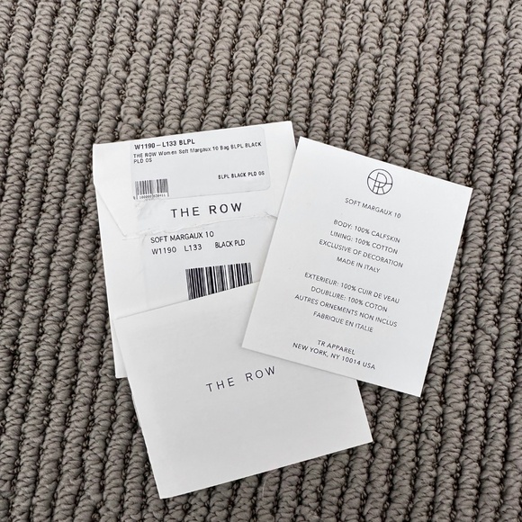 THE ROW  Grained Calfskin Soft Margaux 10 Bag in Black - Picture 8 of 8